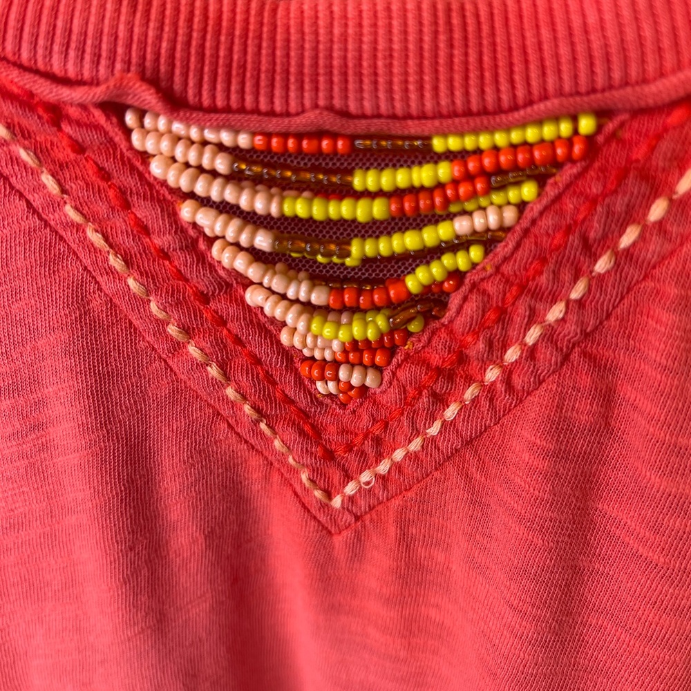 FP | Coral Beaded Long Sleeved Floaty Top - Picture 6 of 15